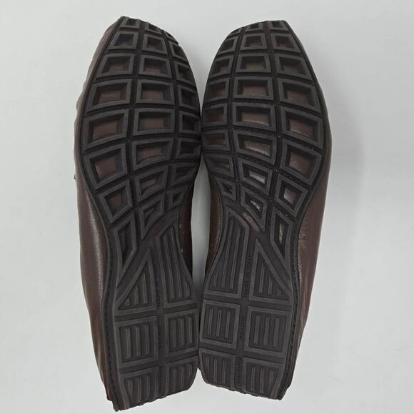 ALDO BRUE BOTTICELLI BROWN CALF LEATHER DRIVING PENNY LOAFER MENS 7 D ITALY - Picture 8 of 8